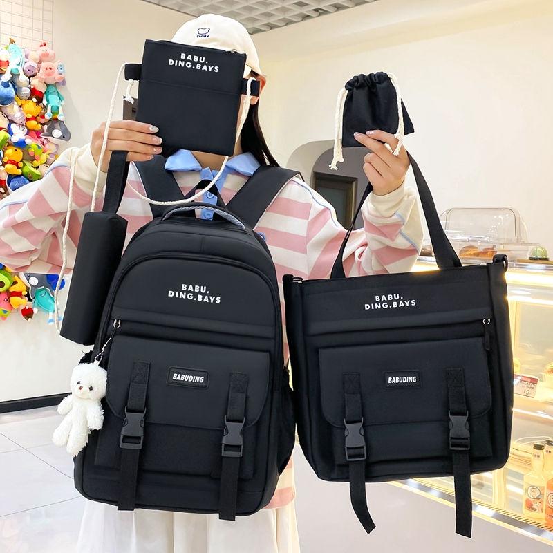 Set da 5 pezzi con Zaini Rosa di Buona Qualità Borsa per Scuola Media per Studentesse di Scuola Elementare Zaini ad Alta Capacità Astuccio