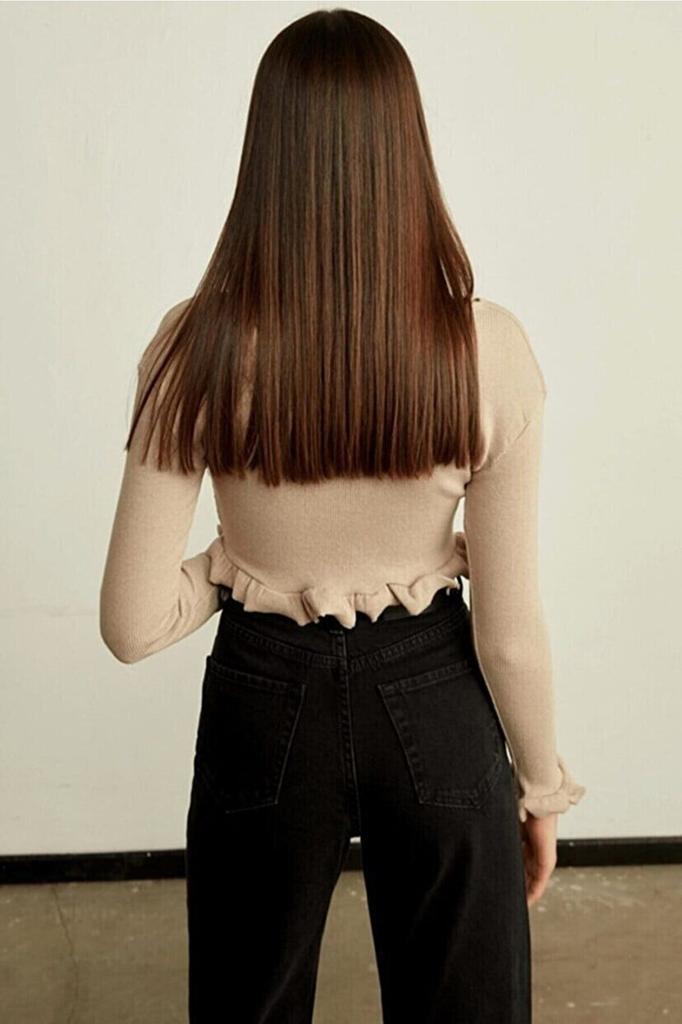 Women's Fashion Big Size Jeans Black Lycra Super High Waist Wide Leg Loose Jeans (Buy 1 Size Larger)