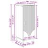 Sideboard Concrete Grey 33 x 34.5 x 87 cm Particleboard