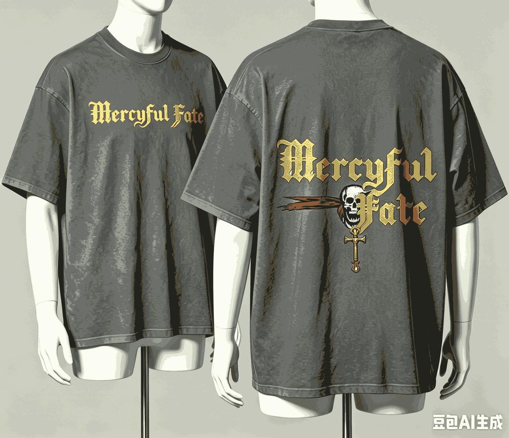 Mercyful Fate pour T-shirt Cadeau Fan Hommes Femmes Harajuku Surdimensionné Unisexe Manches Courtes Streetwear haute qualité Couples Classique doux Mode Rétro