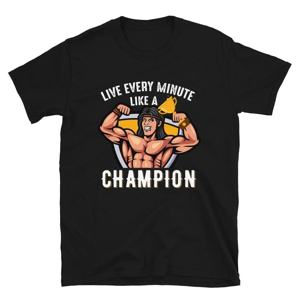 Live Every Minute Bodybuilding Gym Fitness Muscle T-Shirt XS