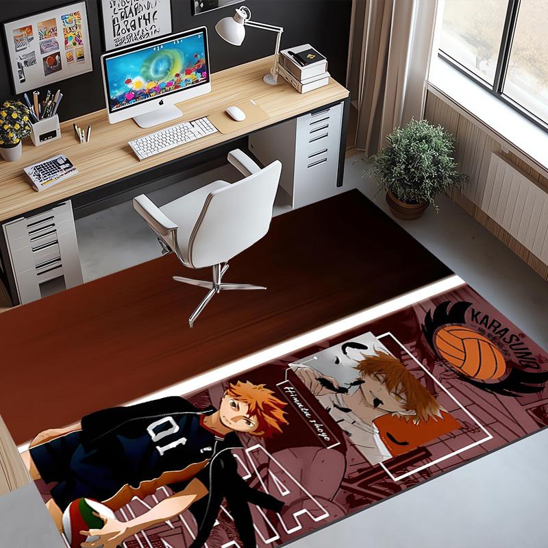 Haikyu Pattern Rug, Indoor/Outdoor Mat, for Picnic, Gameroom, Bedroom, Office, Living Room, Home Decor Carpet, Birthday Gift