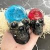 1 Stück flexible, klare Silikon-Totenkopf-Formen, Silikonformen für Harz, Ton, Kerzenwachs, Halloween, Heimdekoration