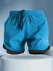 Men's American Style Ice Silk Quick-Dry 3/4 Running Shorts with Inner Lining
