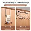 Door-Mounted Foldable Bag & Coat Rack with Stainless Steel Hooks
