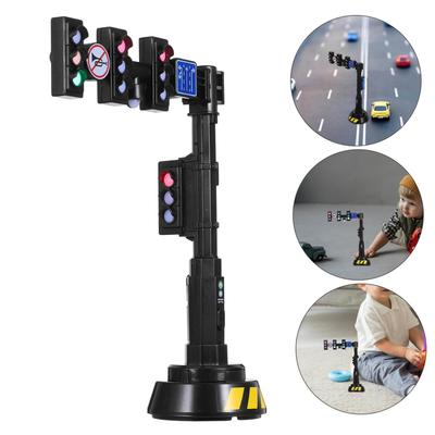 Safety Dducation Traffic Light Toy Lamp Block Brick City Street View Accessories Signpost Barrier Speed Indicator Warning Gifts