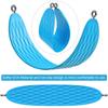 BeneLabel 600 Lb Capacity Heavy Duty Swing Seat with Coated Chains Outdoor Swing Seat for Kids and Adults Comfortable and Durable Blue - - -