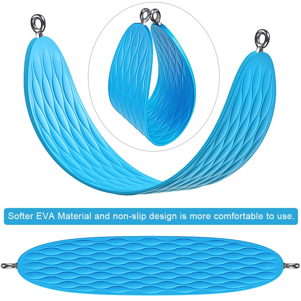 BeneLabel 600 Lb Capacity Heavy Duty Swing Seat with Coated Chains Outdoor Swing Seat for Kids and Adults Comfortable and Durable Blue - - -