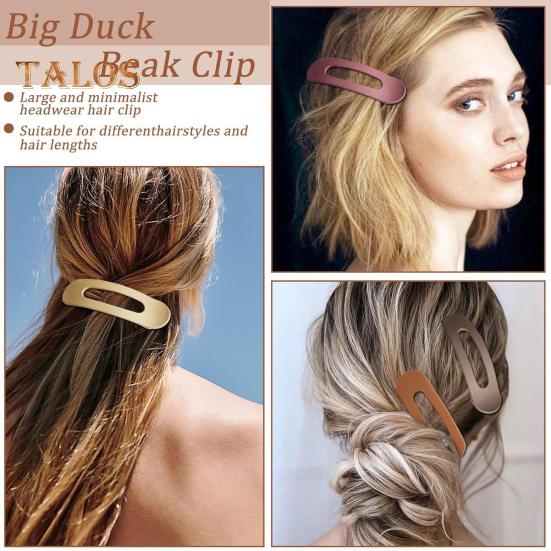 6/8 stk Dame Hårklemmer Flate Hårnåler Stødige Ikke-Hengende Dekorative Hårklyper Enkle å Bruke Hårtilbehør
