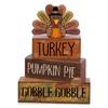 4Pcs Football Table Decorations Football Tiered Tray Decor Sport Game Centerpiece Sign Decorative Rugby Stack Block Gift for Fans Club Tailgate