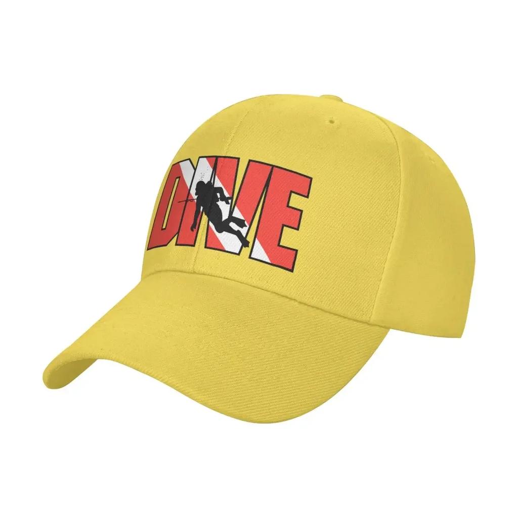 SCUBA Dive Baseball Cap birthday foam party Hat black Luxury man cap Elegant Women's Hats Men's