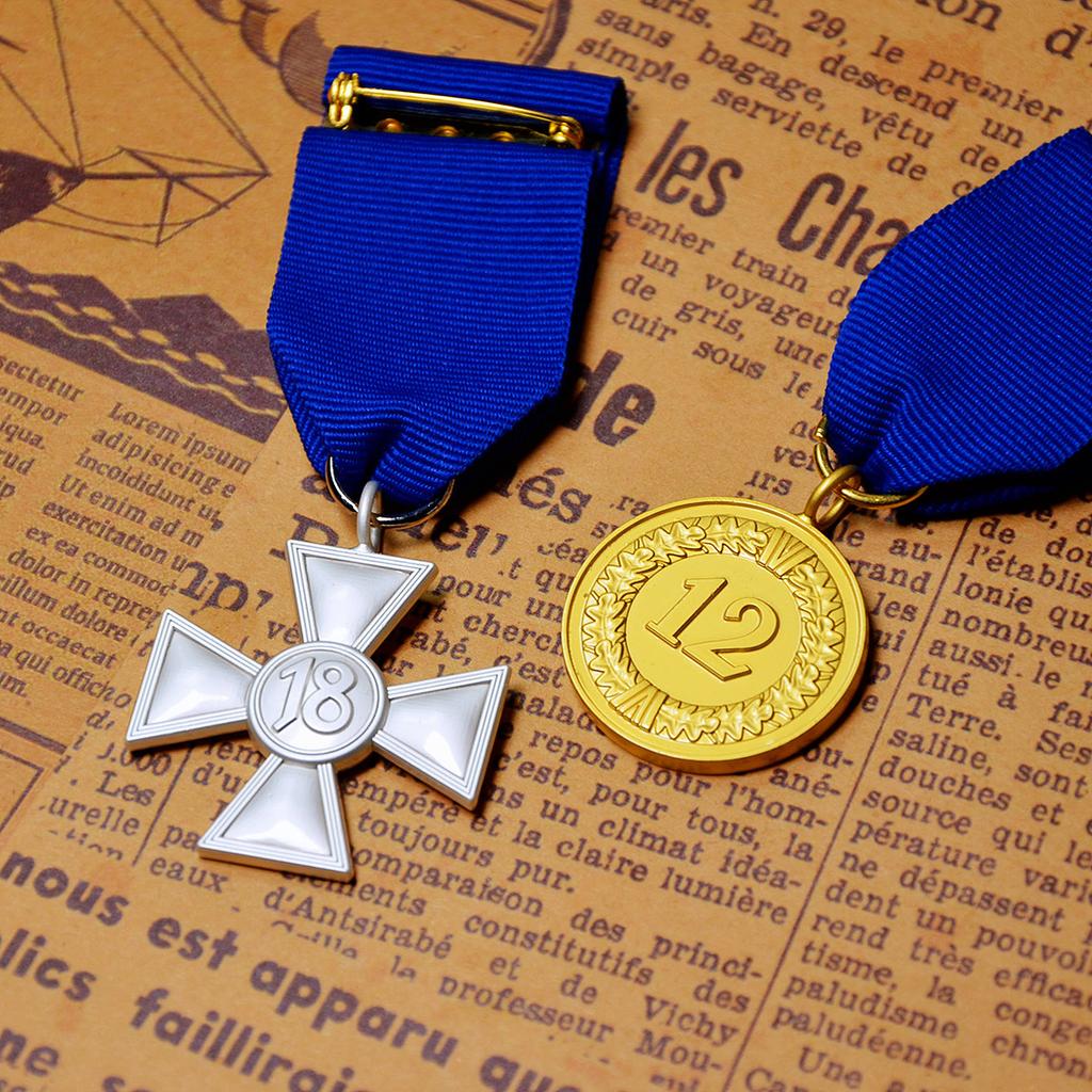Prussian Service Medal, Iron Cross Badge, Foreign Commemorative Medal, Gold Medal of Honor, Badge, Christmas Gift, Stocking Stuffers