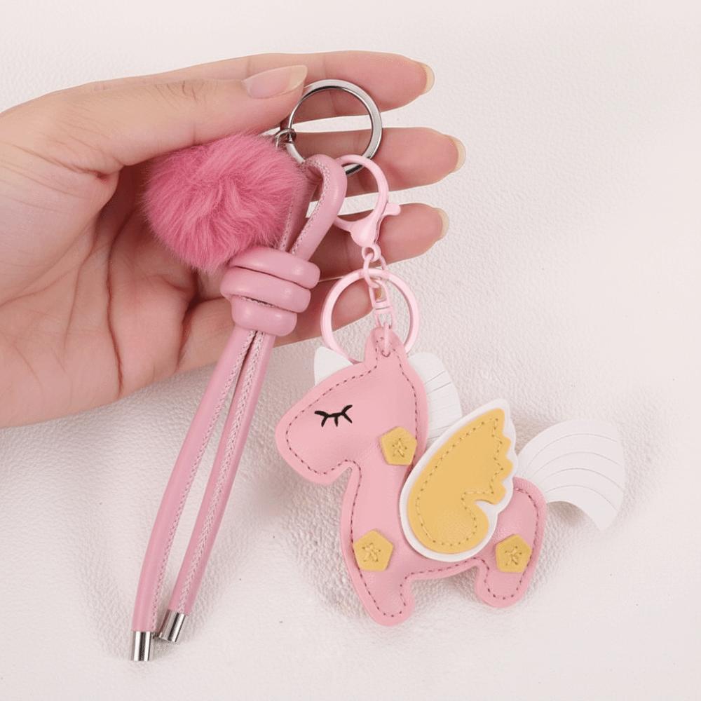 Cartoon Zodiac Pony Bag Pendant Elegant Chinese New Year Gift Kawaii Horse Keychain Birthday Gift