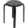 Bar Stool Anti Slip Bent Wood Stacking Chair Stackable Stool for Kitchen Office Party(Black )