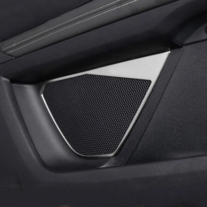 Car Accessories for Peugeot 3008 5008 GT 2017-2022 Stainless Steel Interior Door Speaker Cover Trim 4pcs