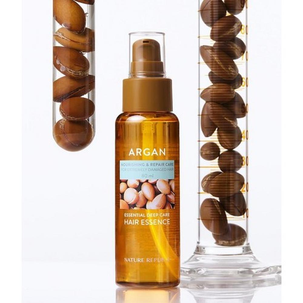 Nature Republic Argan Essential Deep Care Hair Essence 80ml – Argan Care, Smooth Finish, Korean