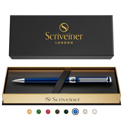 Scriveiner Ballpoint Finest Chrome Schmidt Black Best Ballpoint Pen Gift Perfect for Offices Professional Executive Nice Designer Pen, Finish, Refill,