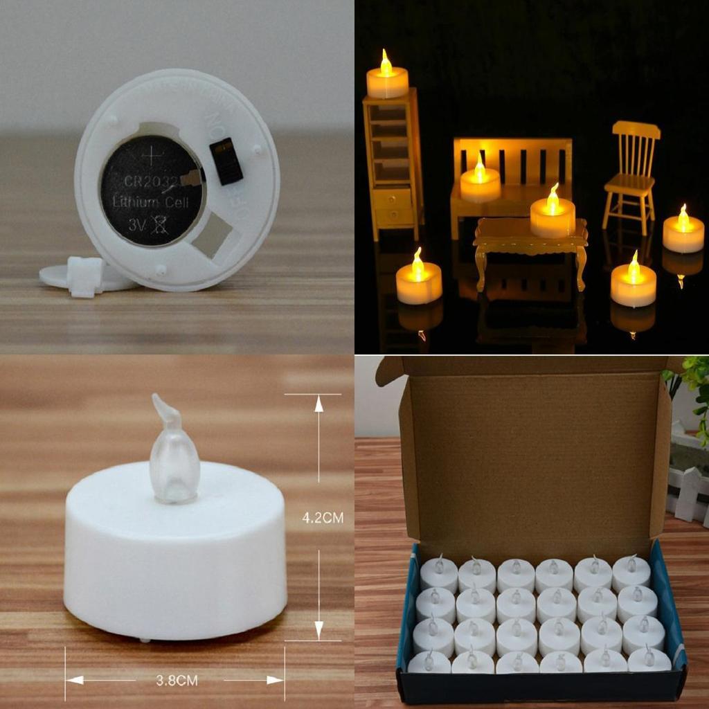 Safe And Smokeless Flameless Tea Candle Flickering Light For Cozy Home Atmosphere