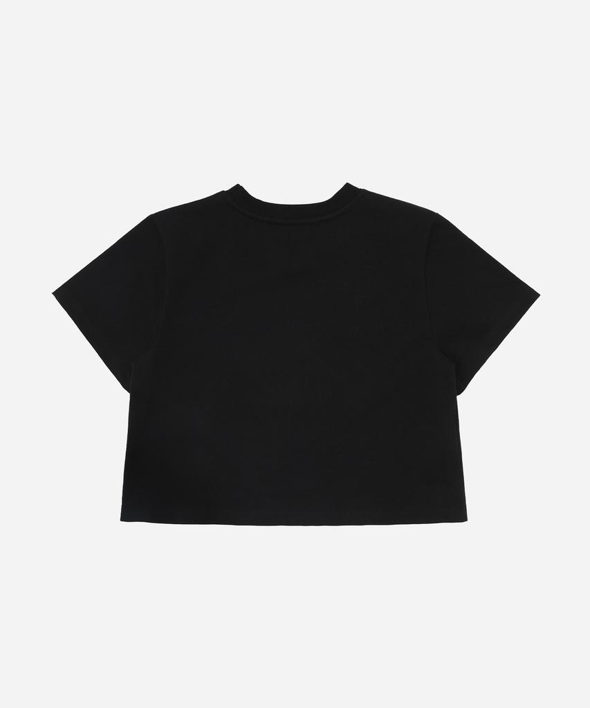 Solteuaenchokollis Sac Logo Oversized Crop T-Shirt Black 4W2311002