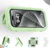 360 ° Rotatable Bathroom Waterproof Phone Case Bathroom Shower Drama Chasing Tool Kitchen Wall Hanging Lazy Person Bracket (Green)