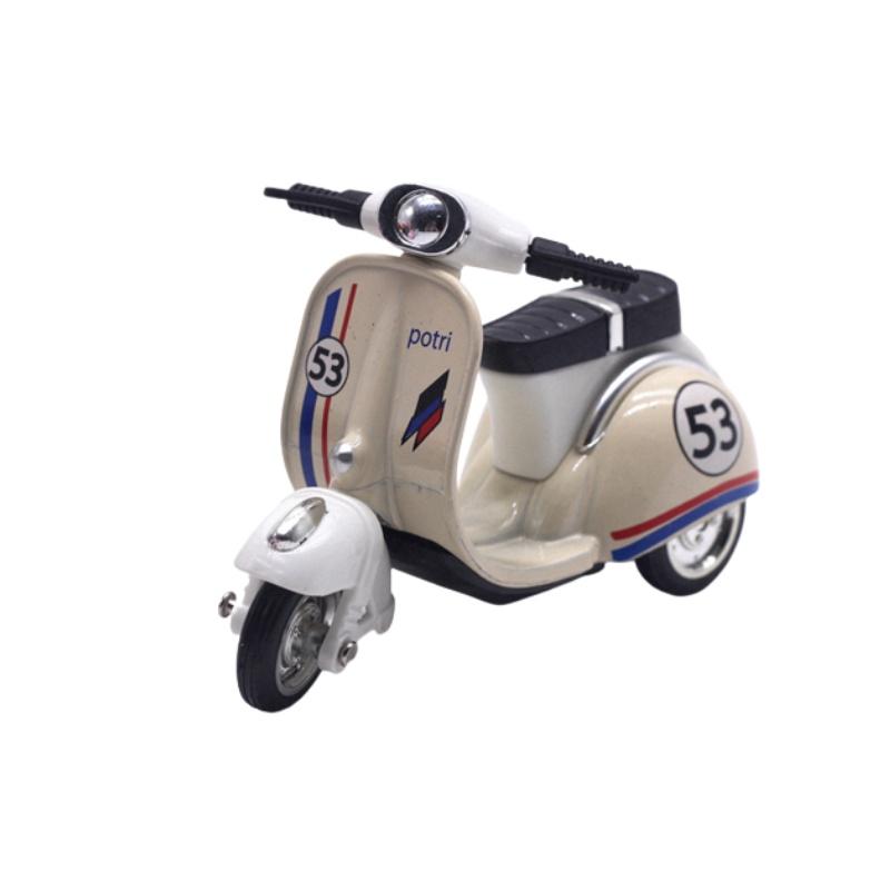 Alloy Lady Motorcycle Sheep Model Display Box 143 Scale, Powerful Return Function, Multi-functional, 107*4cm