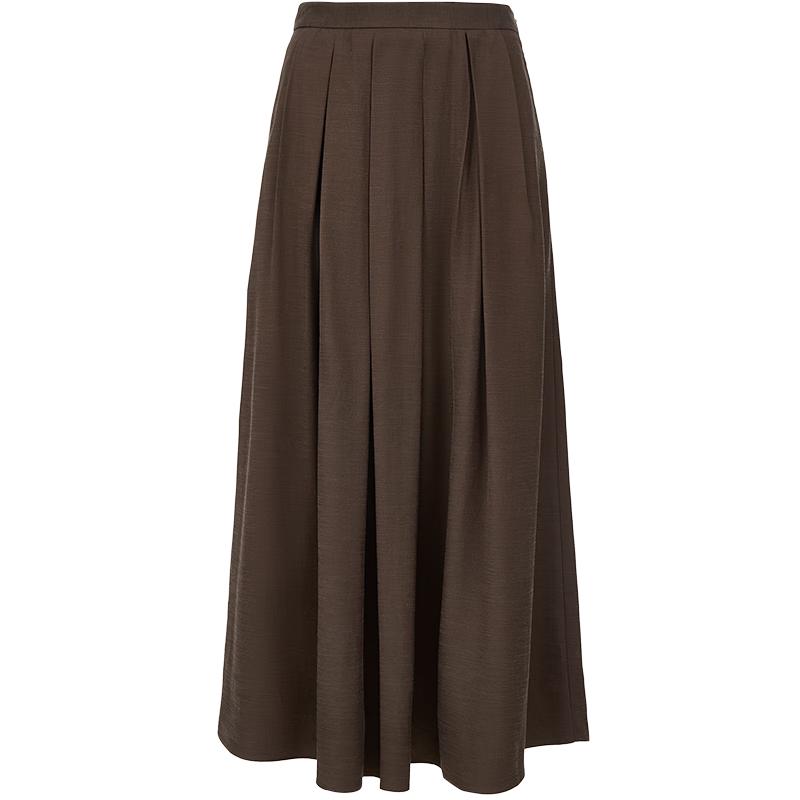 VEROMODA Women s Pleated Lyocell-Linen Skirt L