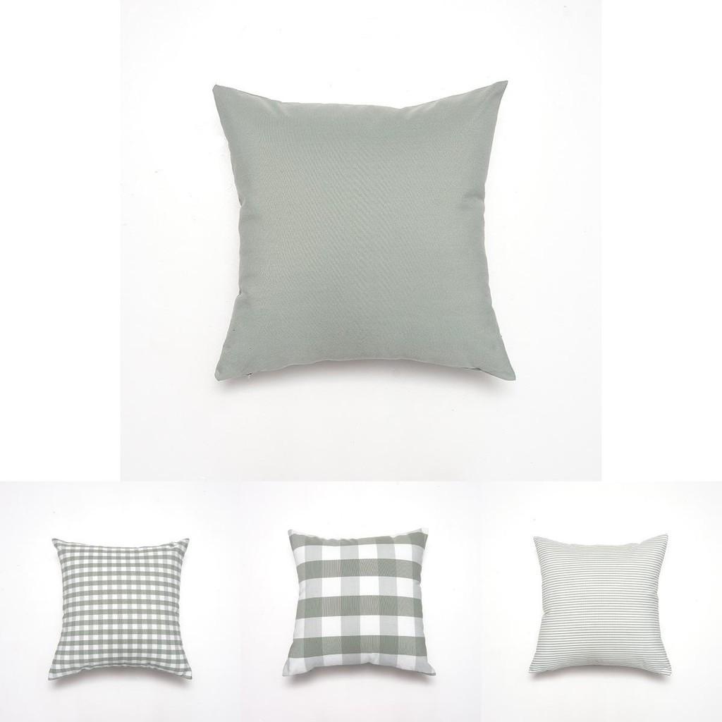 Pillowcase Only Case Only Cozy Plaid Checkered Throw Pillow Cover Modern Minimalist Polyester Cotton Cushion
