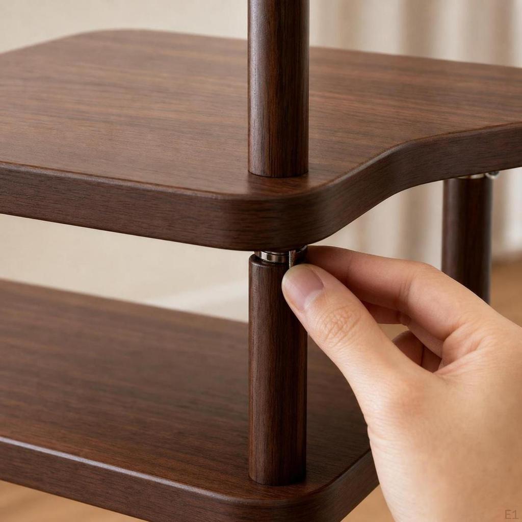 SpaceSaving Desktop Corner Shelf | LShaped, Desk Organizer, for Countertop Walnut