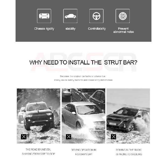 Strut Bar For Haval H6 2022 2023 Accessories Lateral Stability Bar Unsprung Weight Control Arm Chassis Stiffener Sway Bar Link