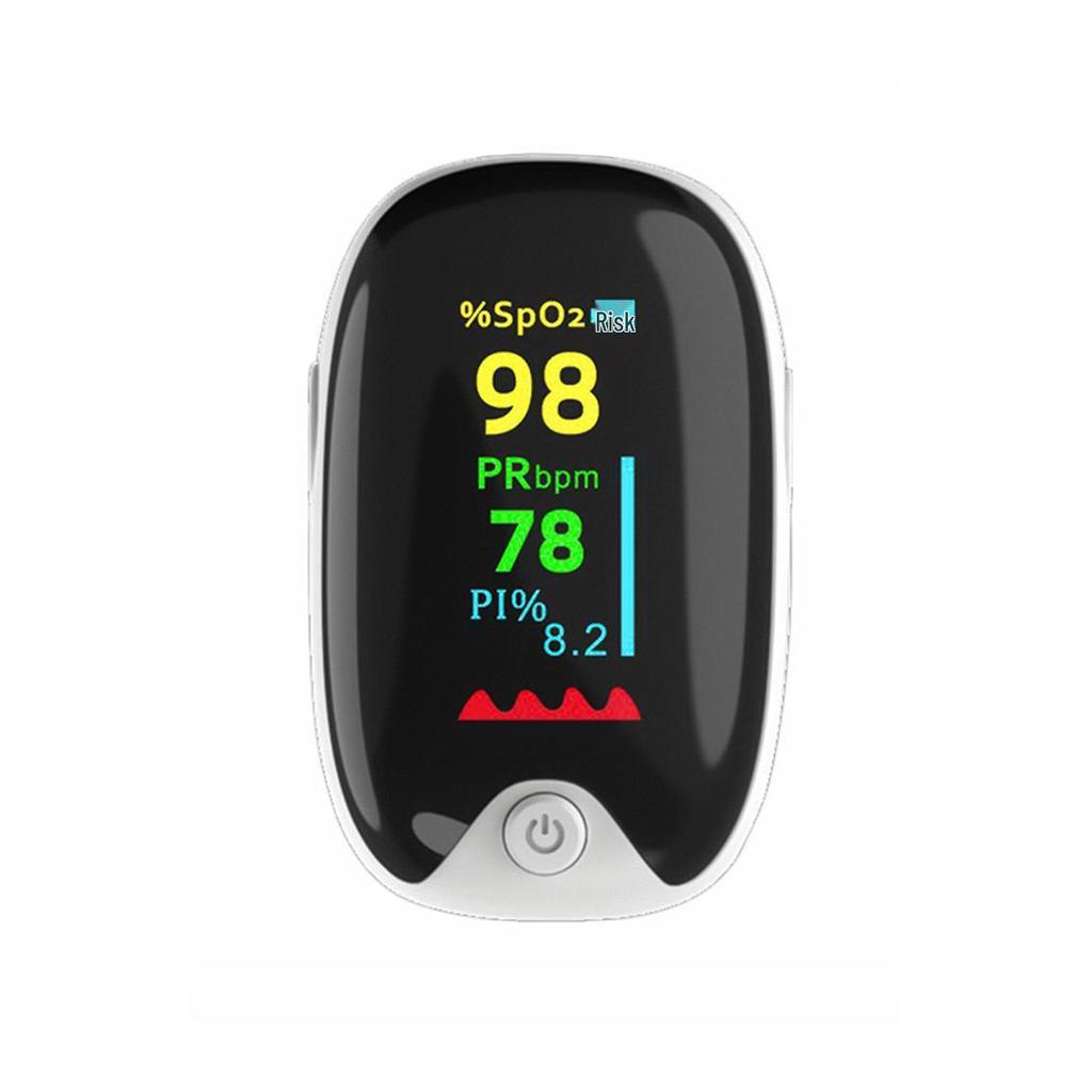 LK87 Fingertip Pulse Oximeter: Heart Rate & Oxygen Monitor, Black Gem
