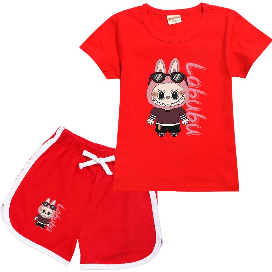 Labbrub Cartoon Printed Kids' Suit - Fashionable and versatile simple cartoon pattern breathable wearing comfortable prints