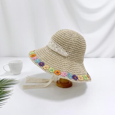 Chapeau de paille floral quotidien pour couple homme et femme