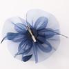 Women Fascinator Hat Cocktail Wedding Party Church Headpiece Elegant Headwear Feather Bride Hairpin Stamen Mesh Hair Accessories