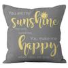 Fresh Daisy Letter Pillow Case Combination Home Sofa Pillow Cushion Cover