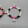 2Pcs Fashion Halloween Spiders Couple Bracelets Magnetic Heart Charm Bangle Festival Hand Link Jewelry Accessories Gift