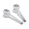 2pcs Kitchen Craft Tool Stainless Steel Round Tea Bag Tongs Squeezer Holder Grip
