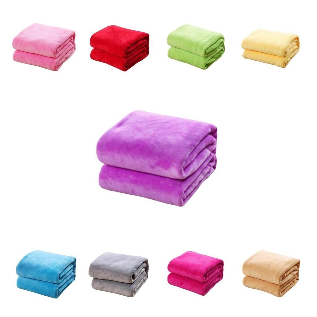 Lightweight Flannel Polyester Blanket In Various Colors For Modern Style Bedrooms