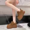 Fashion Height Increasing Thick Soled Dad Shoes for Women New Versatile Sponge Cake Casual Sports Vulcanized Shoes Platform Sneakers