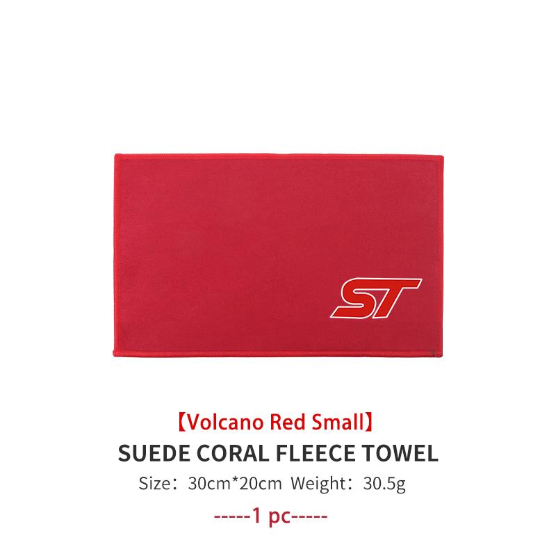 Coral Car Wash Cloth Microfiber Towel Car Cleaning Drying Cloth For Ford ST Racing Performance Focus Mk2 Mk3 MK4 Fiesta Ranger
