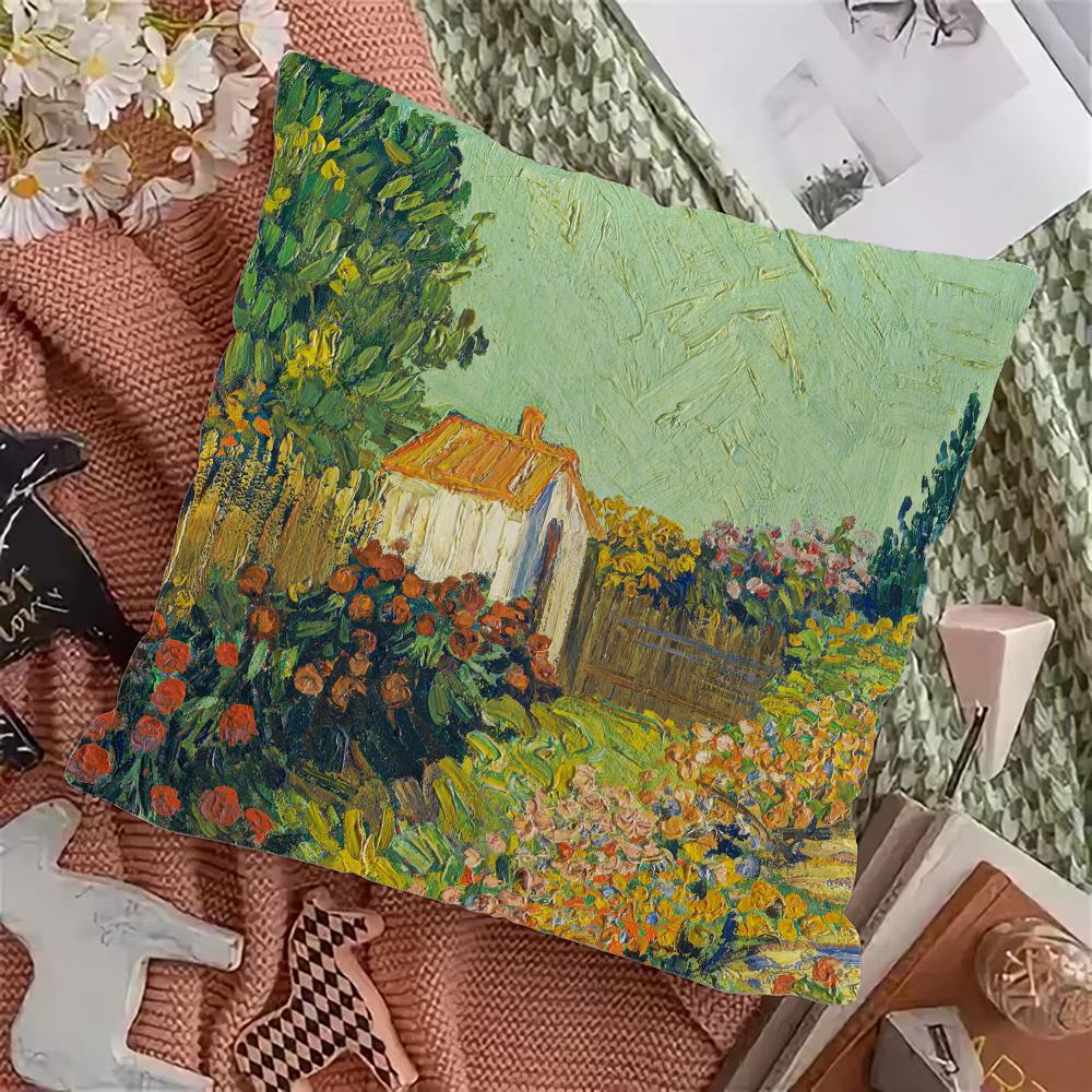 V-Van G-Gogh Art Pillow Case Pillowcase Home Sofa Cushions Car Cushions Pillowcover Office Pillowshell Pillow