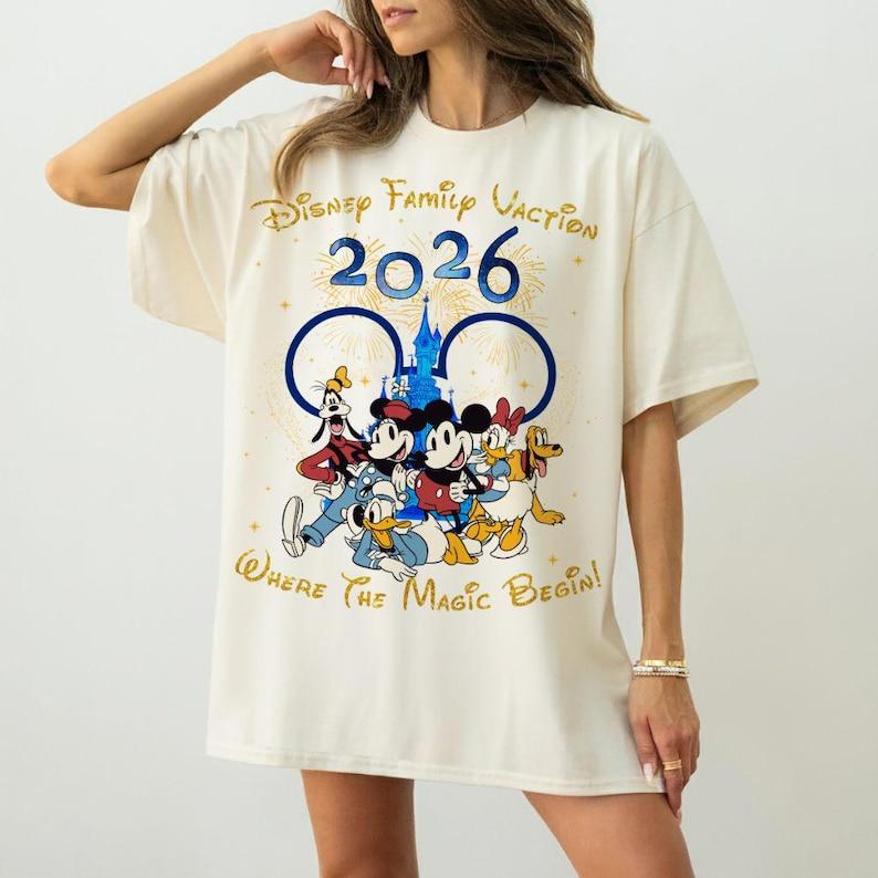 Disney Family Vacation 2026 Comfort Colors Shirt Family Trip Disney Matching Family Vacation Shirt Magic Kingdom S