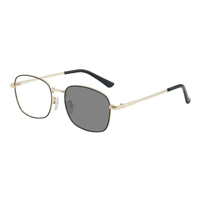 1/2PCS Photochromic Glasses 2 in 1 Anti Blue Light Anti Radiation PC Frame Eyeglasses for Women Unisex