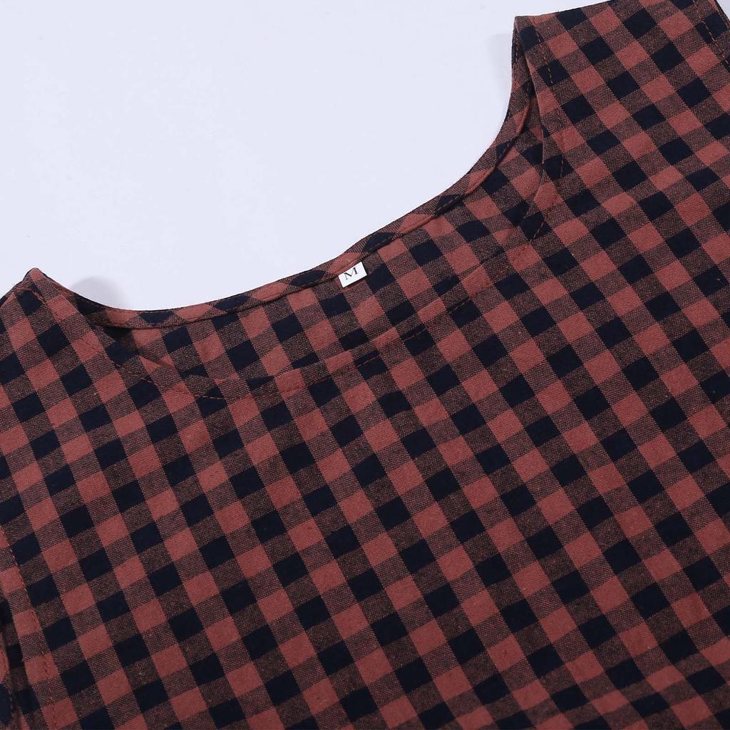 Women's 2026 New Printed Plaid Loose Casual Sleeveless Vest and Pants Set