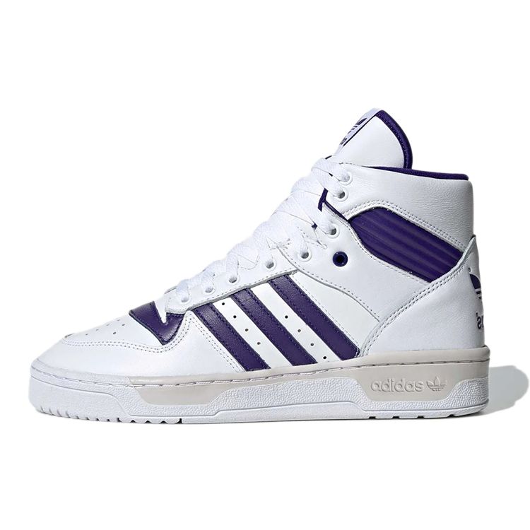 Adidas Originals Rivalry High-Top Sneakers Unisex Sneakers White Purple EE4973 42⅔
