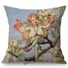 Lovely Cute Infant Baby Children Flower Fairies Floral Boy Girl Cartoon Home Decorative Pillow Case Cotton Linen Cushion Cover