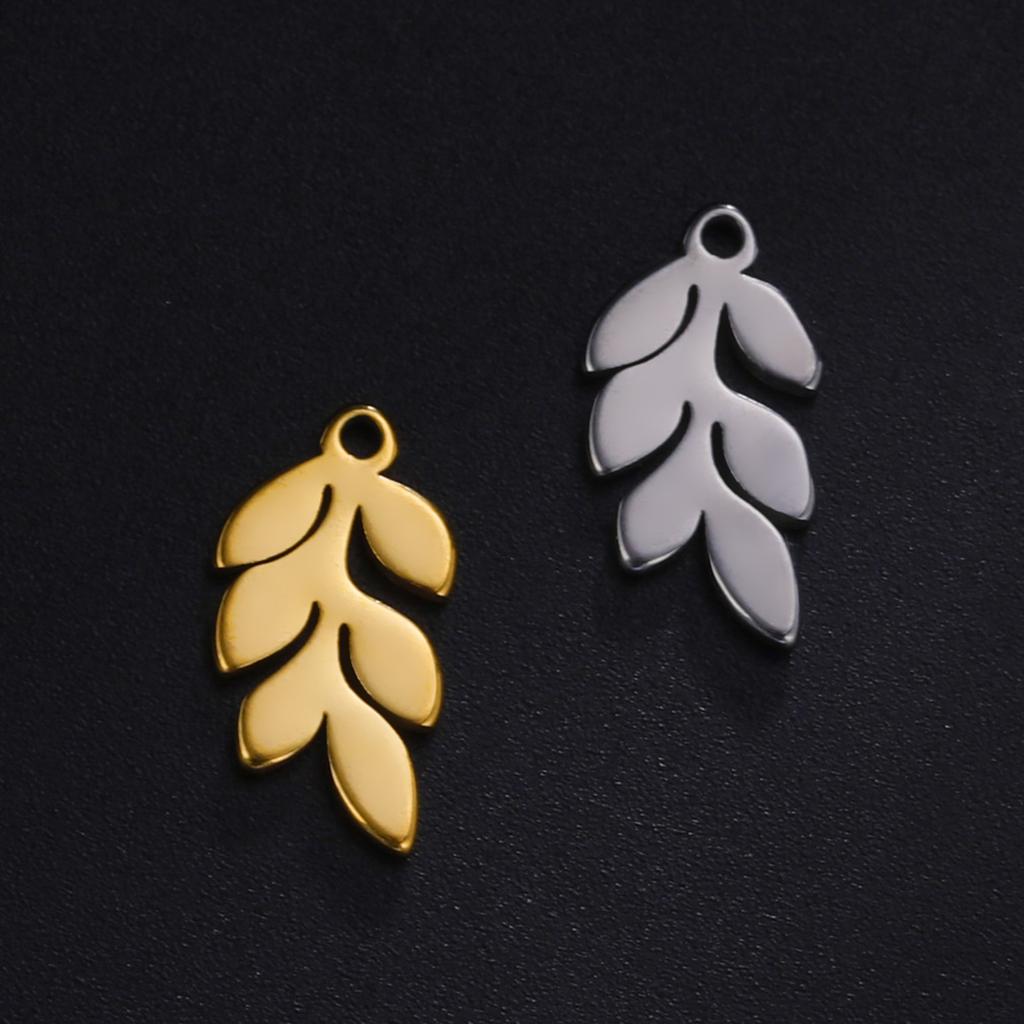 Teamer 5pcs/lot Stainless Steel Charms for Jewelry Making Bear Leaves Stars Pendant Mini Charm Bracelet DIY Accessories Hot Sale