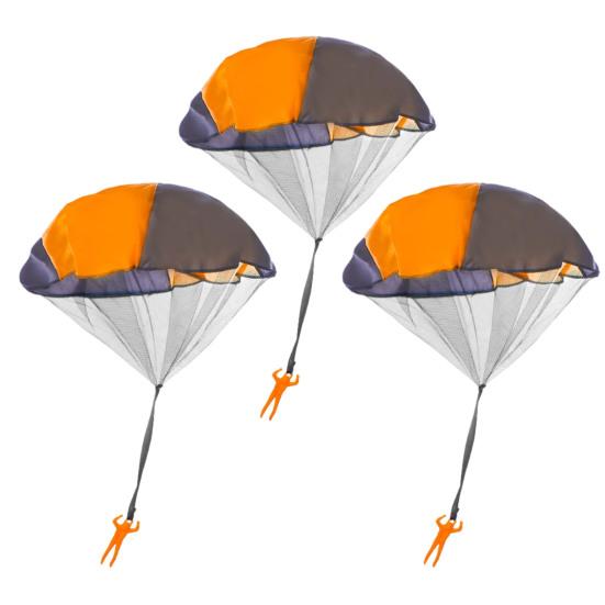 3 Bucăți Jucărie Parașută pentru Copii Jucării de Curte în Aer Liber Promovează Jocul Activ Vârste 3+ Mini Parașută Zmeu din Nailon Fără Încurcături pentru Jocuri de Grup Petreceri de Ziua de Naștere