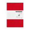PAPERIDEAS Soft Cover Notebook, A5, (Horizontal Lines, Red)