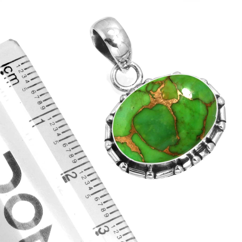 925 Sterling Silver Pendant Women Gemstone Handmade Jewelry Easter Gift Blue Green Purple Copper Turquoise Pearl Lapis Mother Of Pearl Fashion