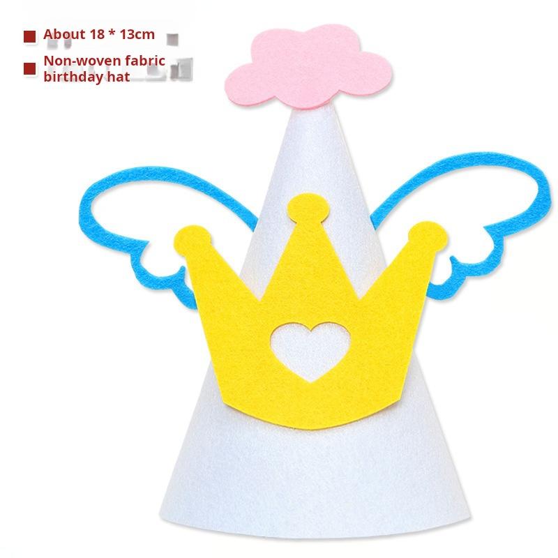 Felt Birthday Hat Fresh and Cute Birthday Hat Adorable Crown Photo Prop Party Hat Birthday Cone Hat Party Decorations